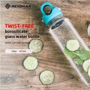 What colors are available for reusable glass water bottles?