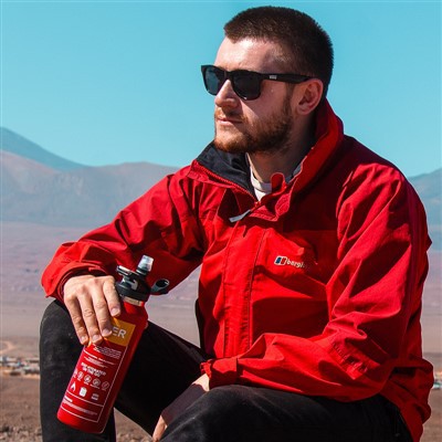 Does the Thermos Travel Mug 300ml have a clear view of the liquid level?